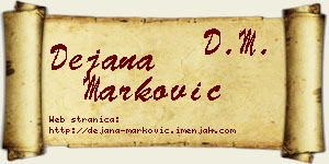 Dejana Marković vizit kartica